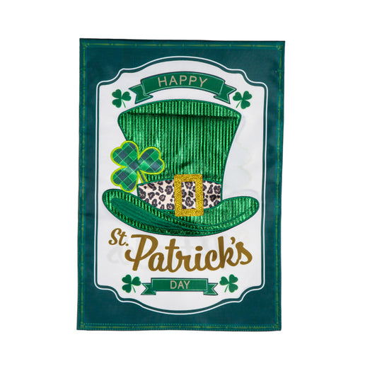 St. Patricks Day Top Hat Garden Flag